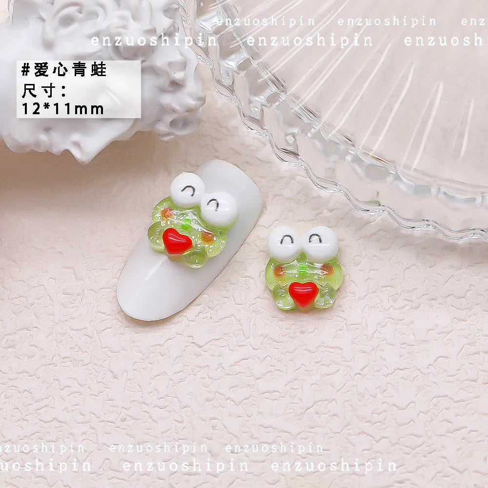 50Pcs Nail Charms Set - Oversized 3D Kuromi & Pochacco Resin Decor for Bold Kawaii Nail Art
