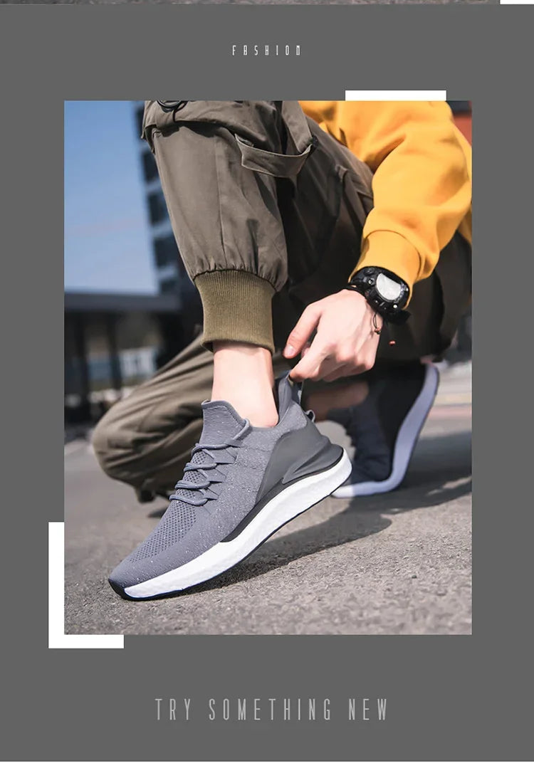 Sneakers for Men 2025 New Flying Woven Men's Casual Shoes Korean Style Trendy Fashion Sports Shoes Men Sneakers