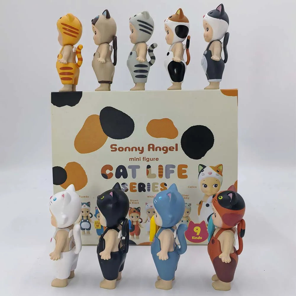 ソニーエンジェル ブラインドボックス キャットライフシリーズ ミニキャットアクションフィギュア おもちゃ 高品質オーナメント 人形 ファン 子供 クリスマスギフト