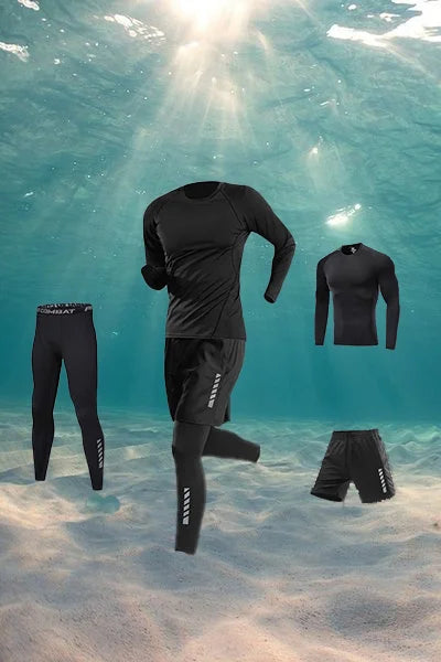 Men's swimsuit full body sun protection long sleeve short sleeve pants Boys swim shorts long pants swim top surf snorkeling beac