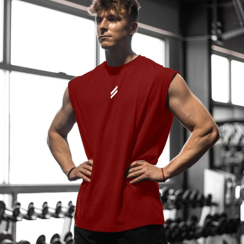 新作 夏 フィットネス スポーツ タンクトップ メンズ 通気性 ゆったり メッシュ トレーニング ノースリーブ Tシャツ 速乾 ベスト 男性 フィットネスウェア