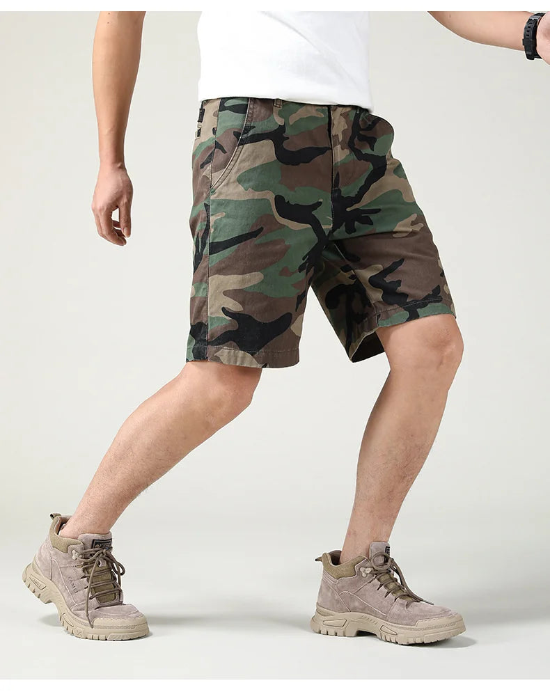 2025 Summer Men's Thin Loose Casual Work Short Pants Simple Wearable Camouflage Wear-resistant Tooling Sports Shorts For Man
