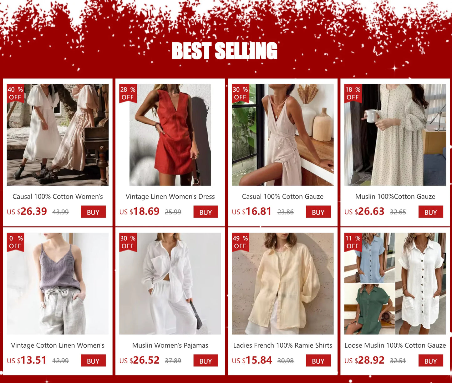 Elegant Party Dresses Women 100% Cotton Muslin Gauze Holiday Beach Casual Corset Waistband Ladies Robe Loose Soild Sundress