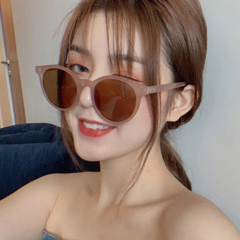 2022 Sunglasses for Women Men Retro Round Full Frame Sun Glasses Female Brand Design Fashion Oversized Shades Eyewear UV400