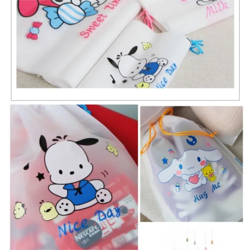 4pcs/set Sanrio Storage Bag Kuromi Closet Organizer Cute Home Travel Portable Bag Waterproof Pocket Clothing Classified Draw Bag