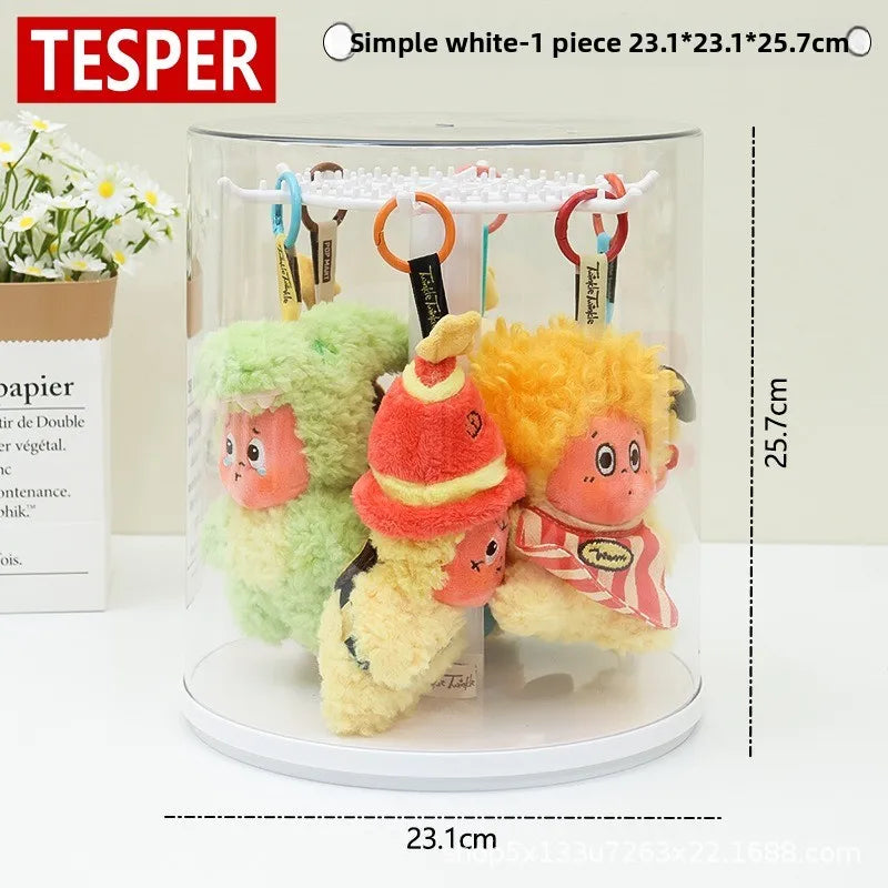POP MART 360 ° Rotary Storage Box LABUBU Vinyl Blind Box Macaron Figure Box