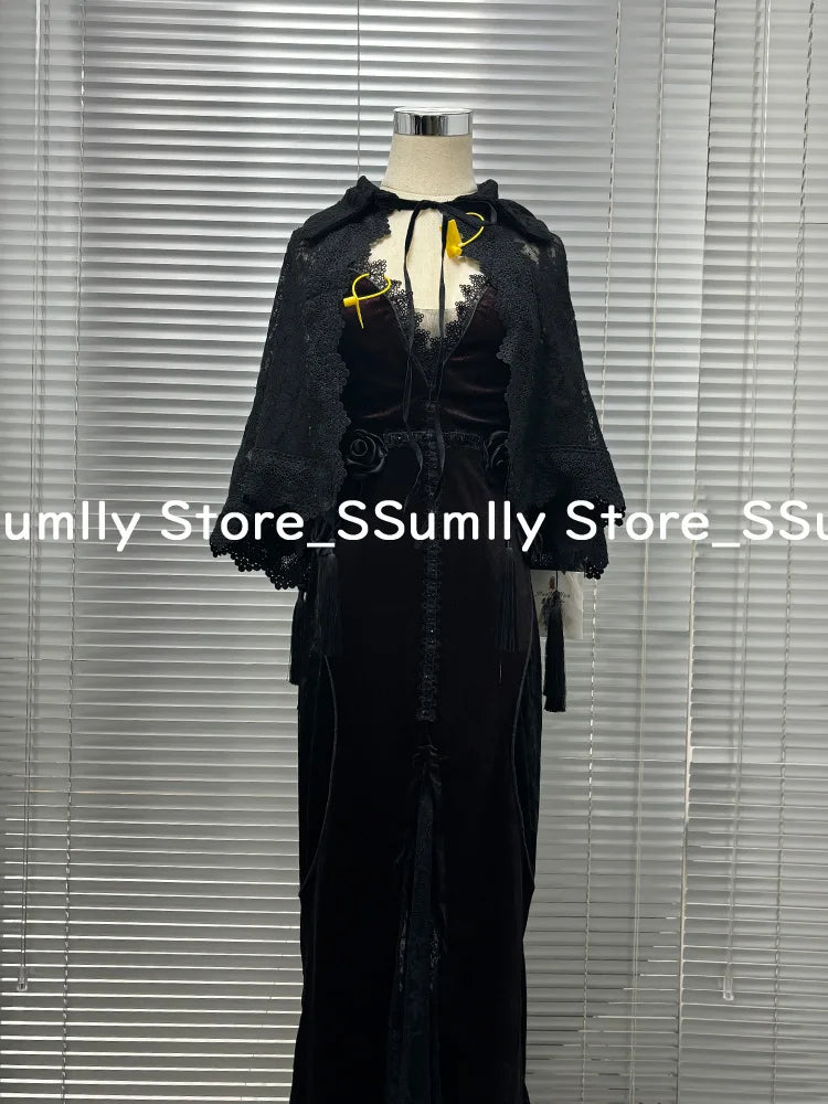 Summer Gothic Grunge Y2k Lace Dress Women Dark Academia Sexy Slim Party Dresses Korean Fashion Design Festival Long Prom Dress