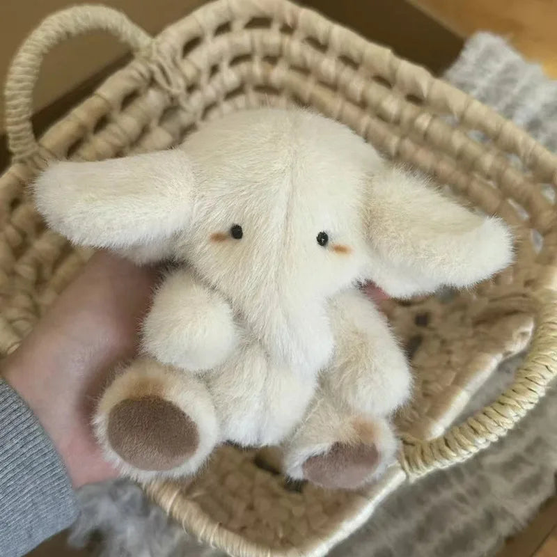 愛らしい大きな耳の赤ちゃん象のぬいぐるみ1個、柔らかいポリエステルのふわふわ象人形ペンダント、誕生日プレゼントに最適