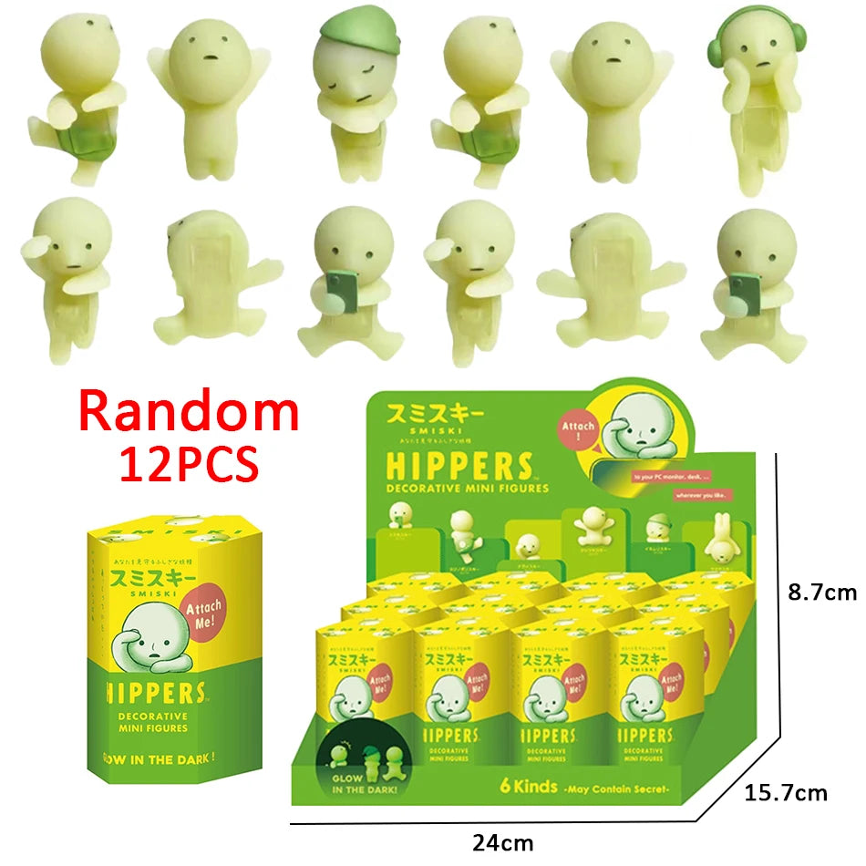 Smiski Blind Box Series Anime Cartoon Collection Cute Figures Ornaments Doll Children Christmas Surprise Box Decoration Kid Gift
