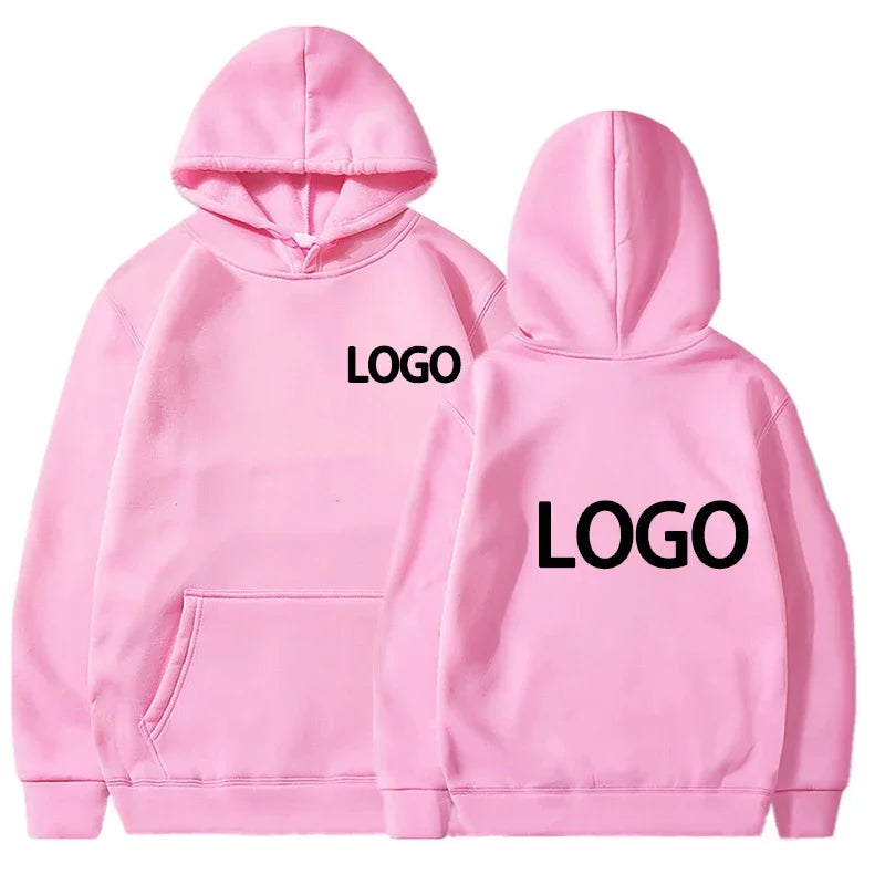 Customized Printing Men's and Women's Hoodies, Loose Casual Clothing, Fashionable Long Sleeved Hooded Pullover, 2025