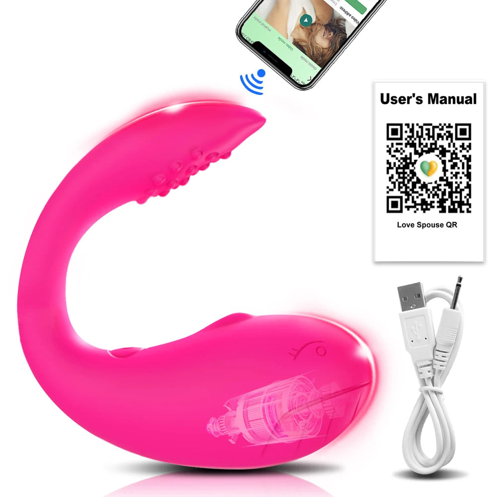 Powerful APP Bluetooth Vibrator for Women Panties with 2 Motors G Spot Dildo Massager Vibrating Love Egg Sex Toys for Adults