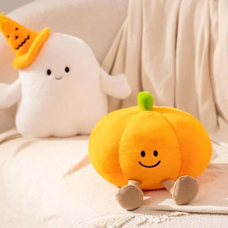 Latest Halloween Ghost Pumpkin Doll Stuffed Plush Toy Handmade Doll Cartoon Anime Cute Birthday Gift for Friends Fun Doll