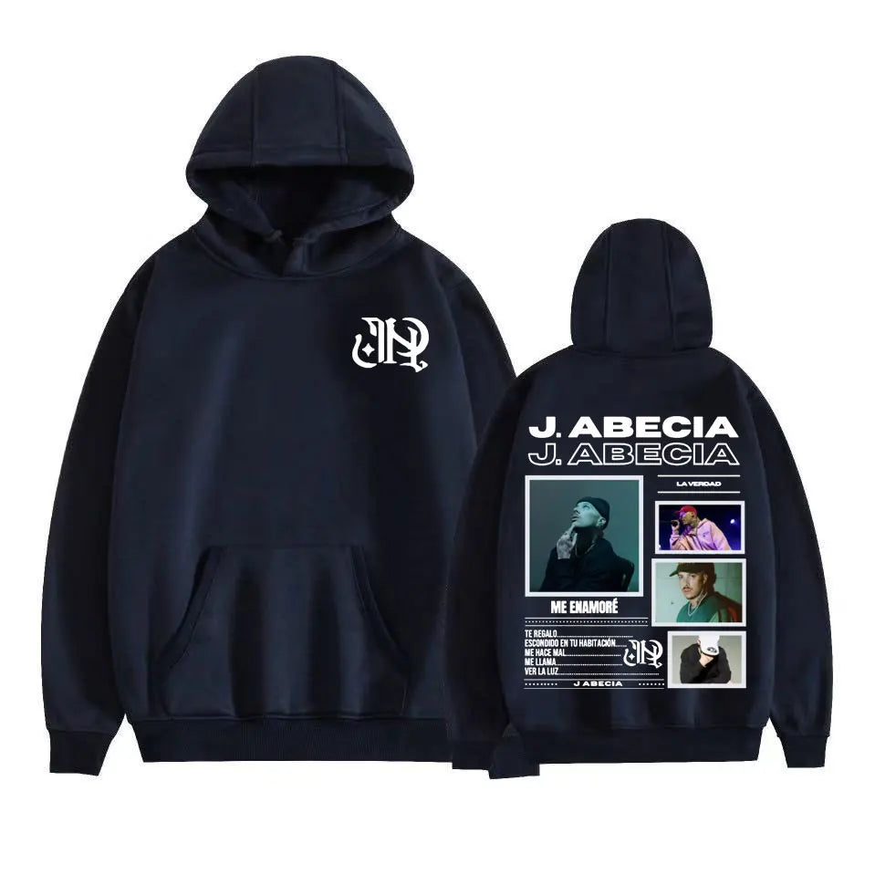 Rapper J Abecia La Verdad Album Tour Hoodies Men Women Harajuku Hip Hop Music Sweatshirt Casual Long Sleeve Pullovers Streetwear