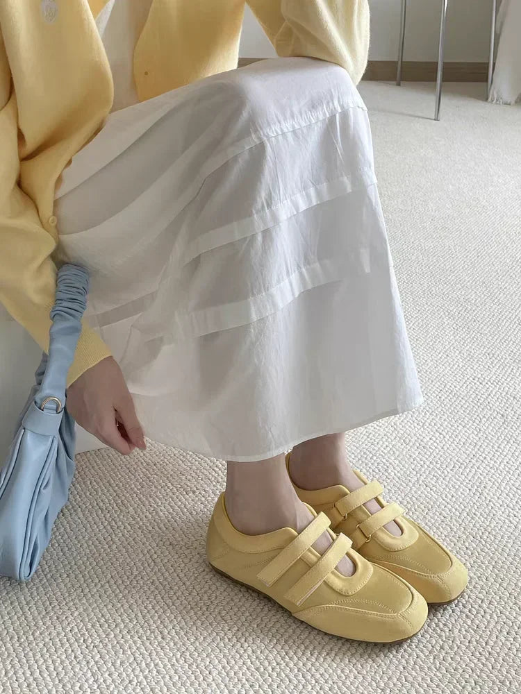 Flats Women's Sports Shoes Fashion Sneakers Casual Shallow Loafers Shoes 2025 Summer Walking Ballet Trend Zapatillas De Mujer