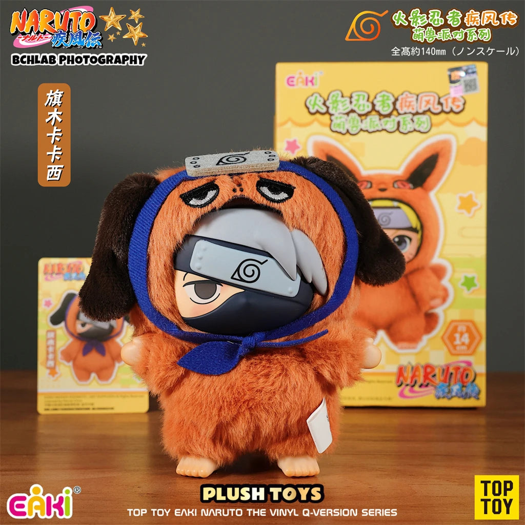 In Stock TOP TOY Naruto EAKI Cute Beast Party Sasuke Vinyl Cute Plush Blind Box Figure Pendant Gift