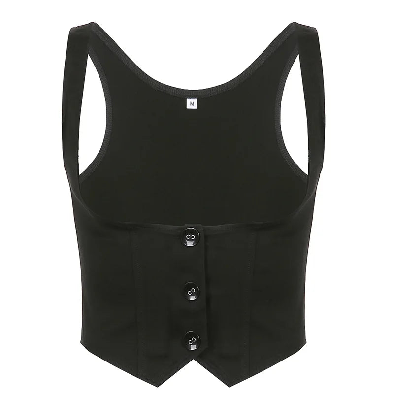 Solid Color Outer Waistband Vest Women's Cross-border Sleeveless Slim-fit New Fashion Top Women