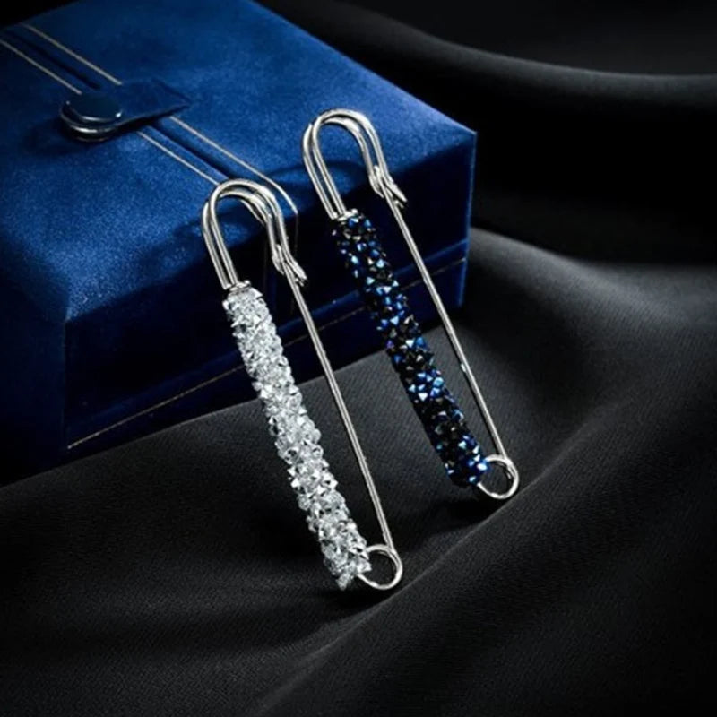 2Pcs Women's Brooch Tighten Waist Brooches for Women Skirt Pants Jeans Adjustable Waist Clip Crystal Pins Clothing Accessories