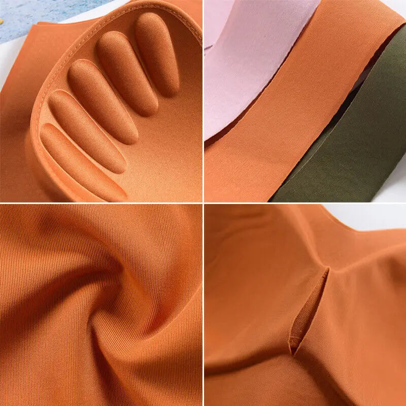 Summer Women's Sports Bra Gym Seamless Ice Silk Bra Removable Chest Pad Bralette No Steel Ring Breathable Yoga Run Underwear