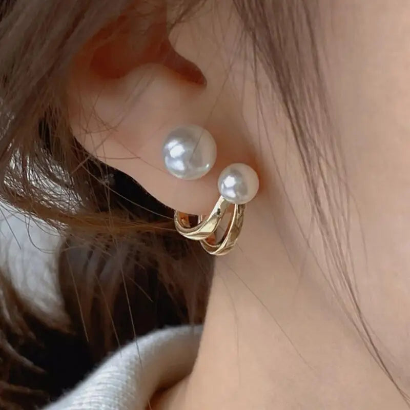 925 Silver Needle Hollow Crystal Swan Earrings For Women Korean Jewelry 2025 Trending New Luxury Animal Pearl Stud Earrings Gift