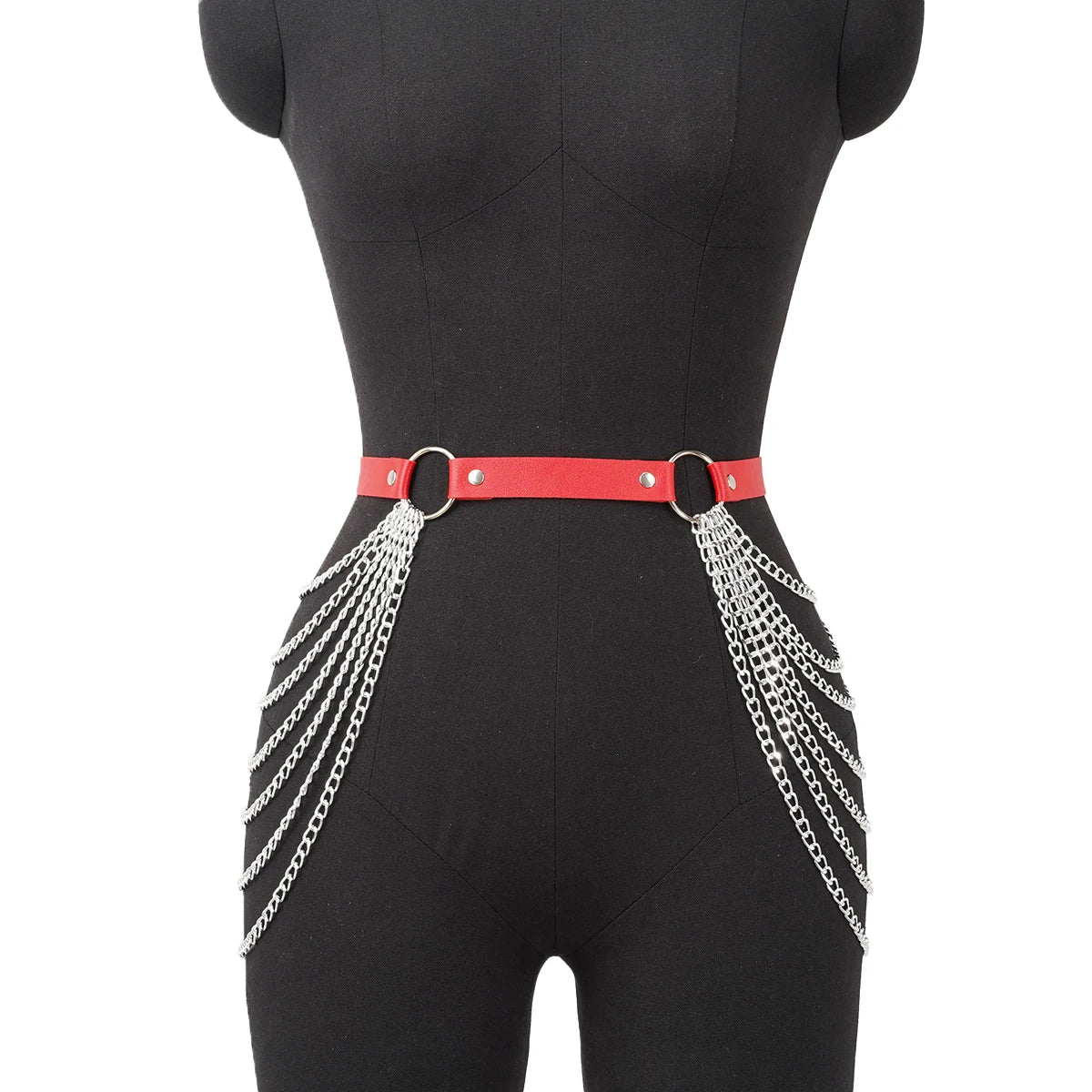 Women Sexy Leg Chain Harness garter Belt Waist Corset Belt Leather Harness Waists Thigh Harness Gothic Clothing Accessory