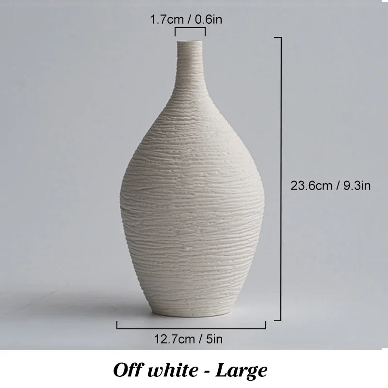 白い陶器の花瓶 家庭用装飾 北欧風 高級 細口 植木鉢 リビングルーム インテリア オフィス デスクトップ 装飾 ギフト