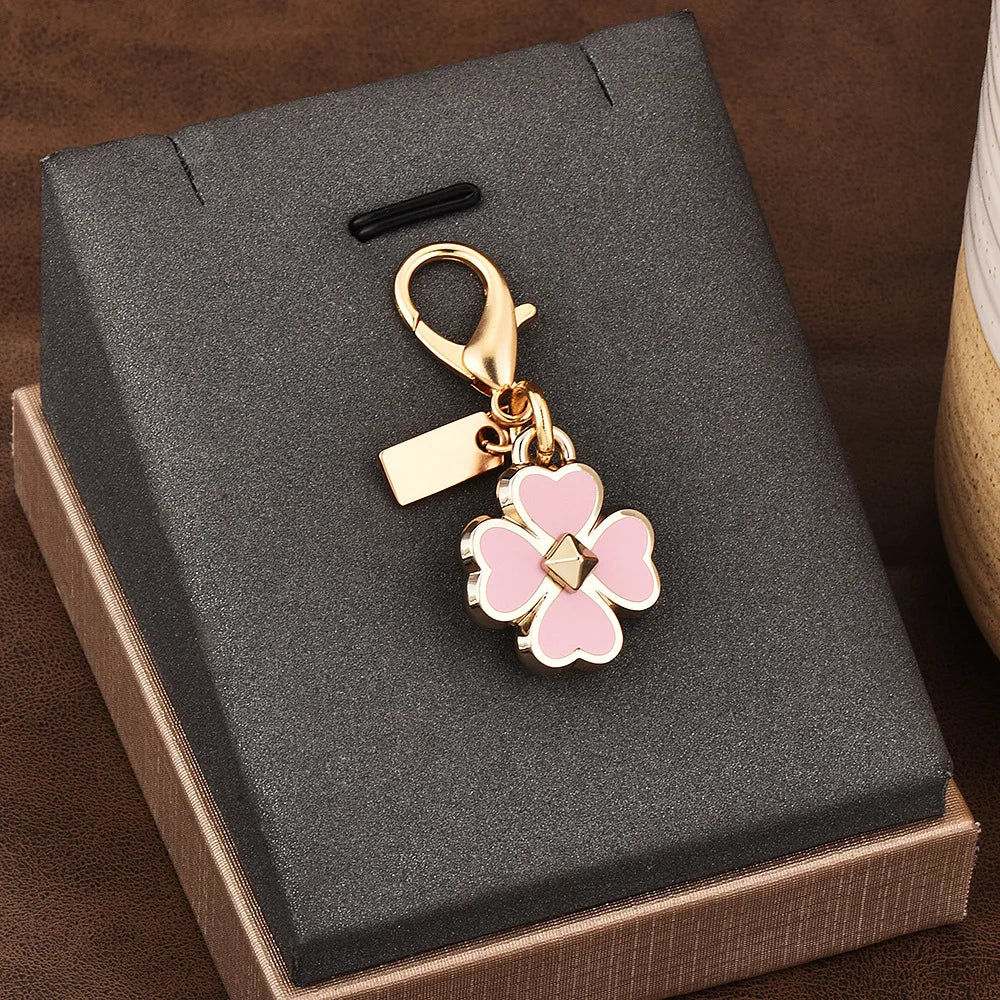 Fashion Bear Cherry Letter C Flower Keychains For Women Metal Y2K Exquisite Bag Pendant Car Key Ring Jewelry Gift Accessories