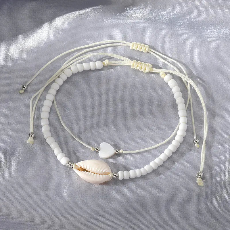 Bohemia Natural Shell Anklets for Women Foot Jewelry Summer Beach Barefoot Bracelet Ankle on Leg Chian Ankle Strap Accessories