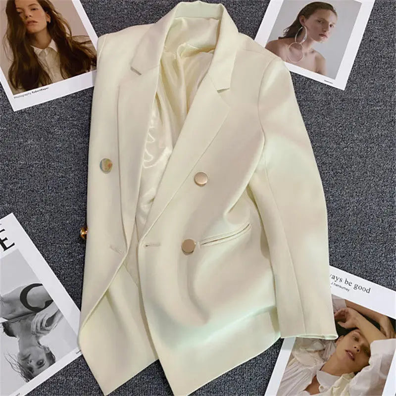 Women's Suit Coat Elegant Sports Casual Blazer Korean Fashion Luxury Jacket Autumn Solid Color Office Ladies Clothing Basic New