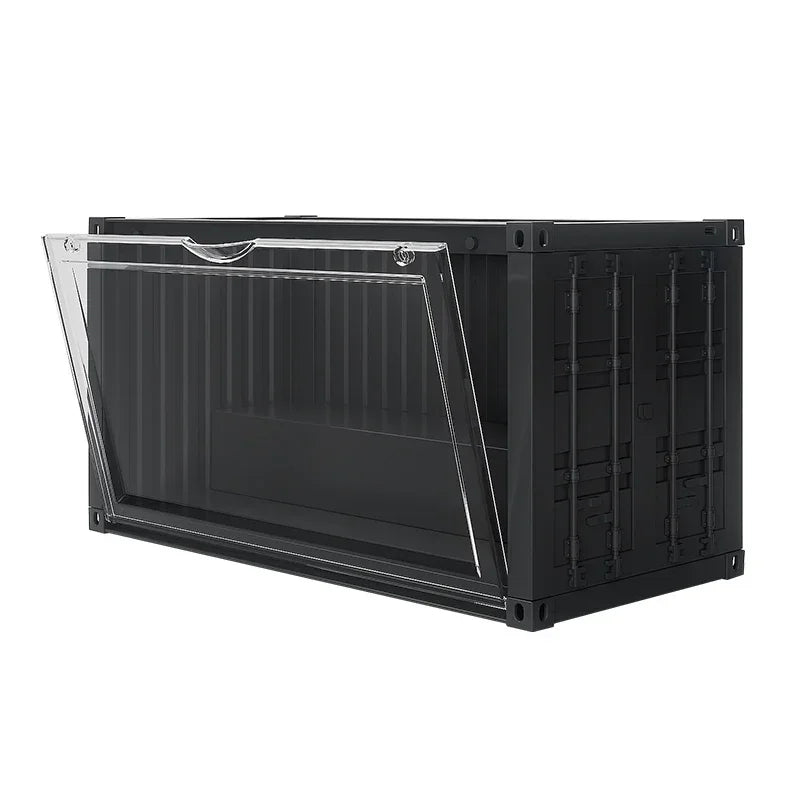 35x17x19cm Cool Large Storage Box Display Sound-activated Lamp Container Rack Cabinet PP Material Bubble Mat Doll Display Box