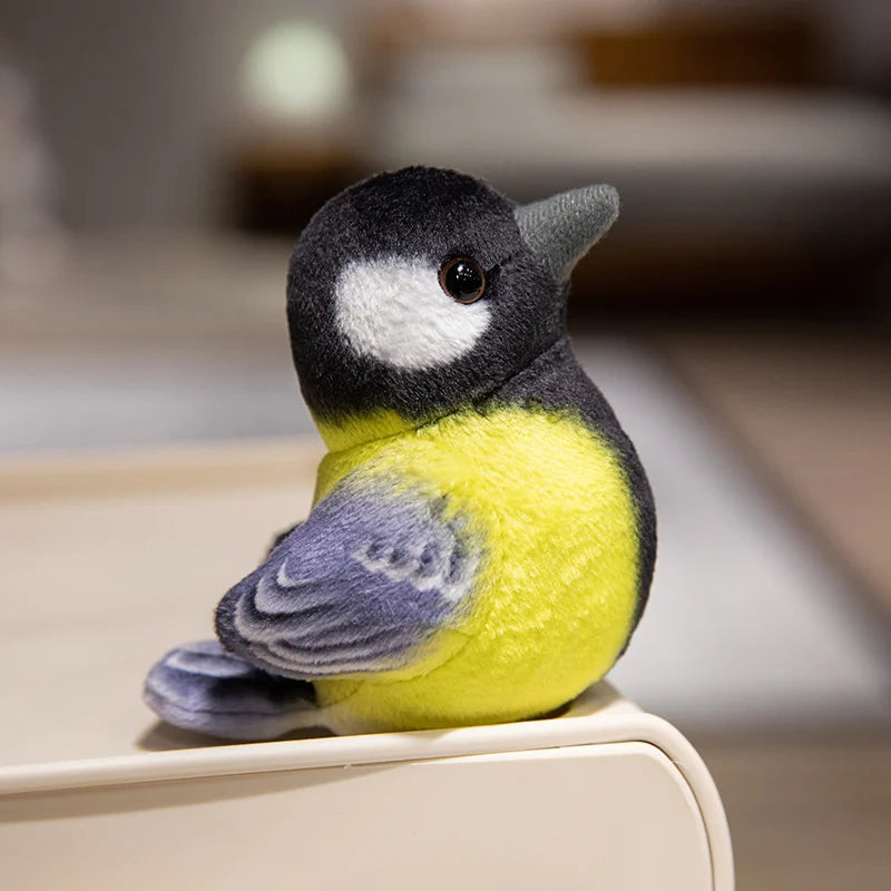 クリエイティブなぬいぐるみツリーハウスと鳥の人形のおもちゃシミュレーション切り株ぬいぐるみかわいい動物人形ホームオフィスの装飾女の子への面白いギフト