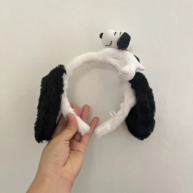 Cartoon Cute Snoopy Hair Accessories Headband Plush Toy Doll Cosplay Christmas Props