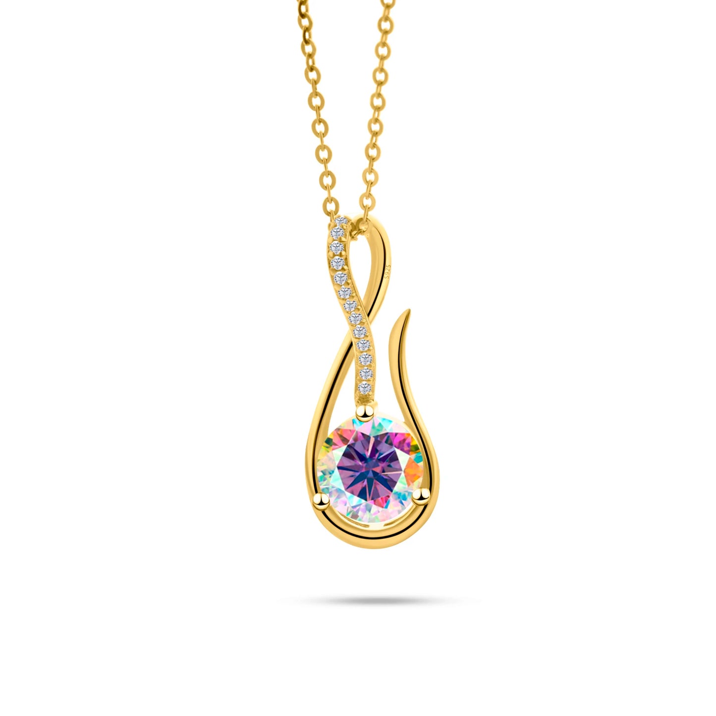 925スターリングシルバーネックレス 2CT Dカラー モアサナイト 音楽シンボルネックレス レディース アニバーサリー ファインジュエリー ママネックレス