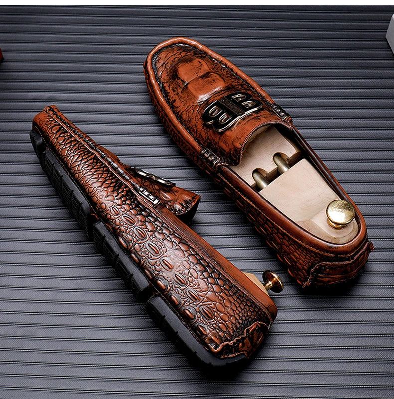 Loafers Men Men's Moccasins Slip-ons Casual Leather Luxury Shoes Designer Fashion Mocassin Homme Mocasines Hombre Autumn Loafer