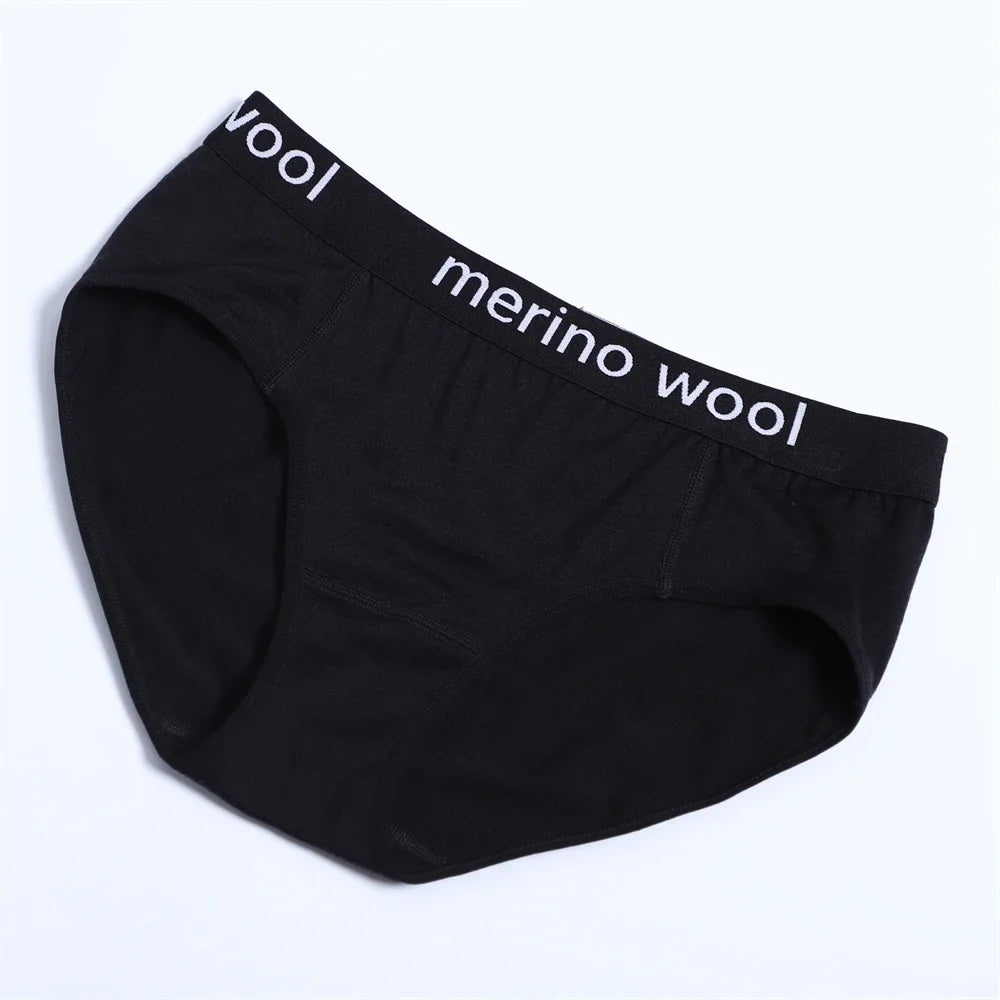 Women's 100% Merino Wool Bikini Brief Merino Underwear Lightweight Briefs Women Sports Active Panties Soft Breathable Anti-Odor