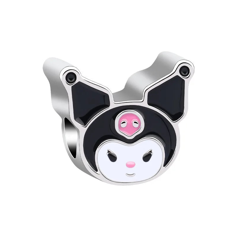 Sanrio Hello Kitty Melody Charming Cartoon Dripping Oil Beads Fit Original Pandora Bracelets Colorful DIY Jewelry Accessories