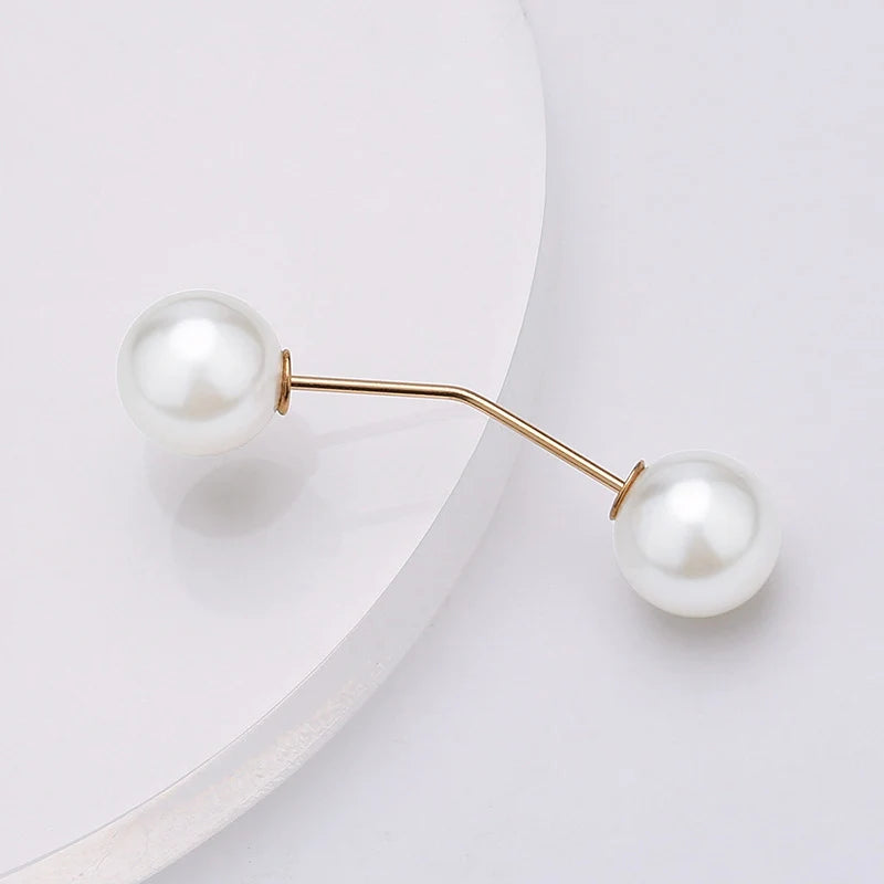 Lapel Pin Women Simulated-Pearl Pendant Pins Crystal Rhinestone Brooch For Woman Scarf Buckle Clips Hat Clothes Multipurpose Pin
