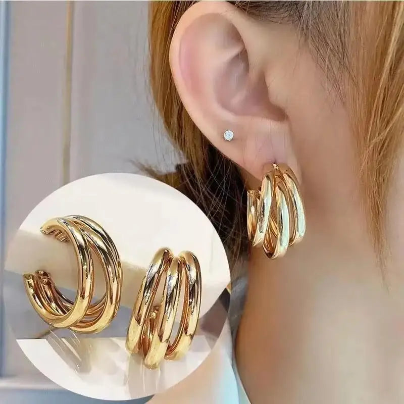 925 Silver Needle Korean Fashion Leaf Flower Earrings For Women Metal Earings Jewelry 2025 Trending Women's Gold Color Earrings