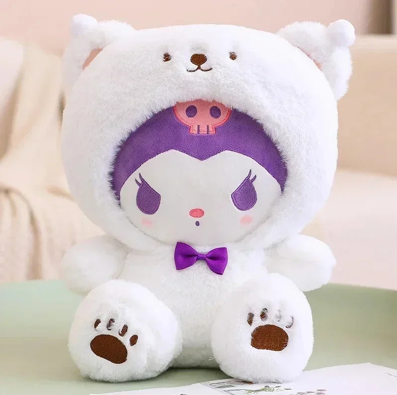 Kawaii Anime Sanrioed Hello Kitty Kuromi Cinnamoroll Plush Dolls Room Ornaments Pillow Toy Girl Children Birthday Valentine Gift