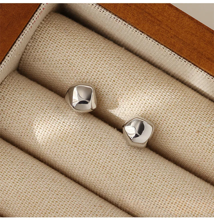 925 Silver Stud Earrings Women Style Cute Sweet Jewelry Accessories Simple Fashion Jewelry Accessories