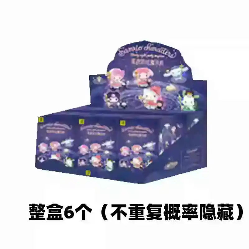 Anime Sanrio Character Starry Night Party Magician Series Blind Box My Melody Kuromi Hellokitty Piano Cute Toy Doll Gift