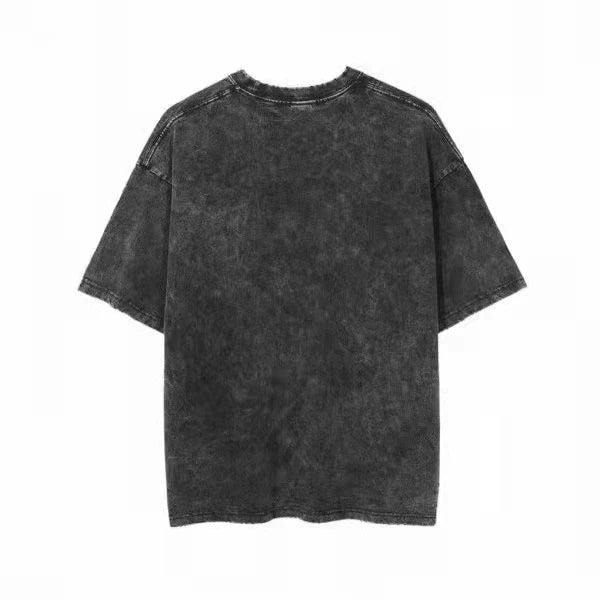 2025 Washed Vintage T-Shirts Street Hip Hop Retro Punk T Shirt women Harajuku Casual Cotton Short Sleeve Acid Wash TShirts top