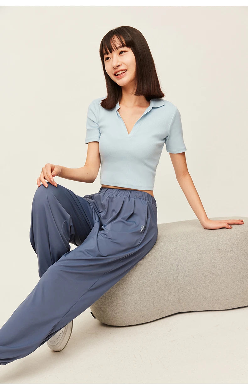 OhSunny レディース ワイドレッグパンツ 日焼け防止 UVカット UPF50+ オーバーサイズ カジュアル トラウザーズ ストリートウェア ルーズストレート フルパンツ 新作