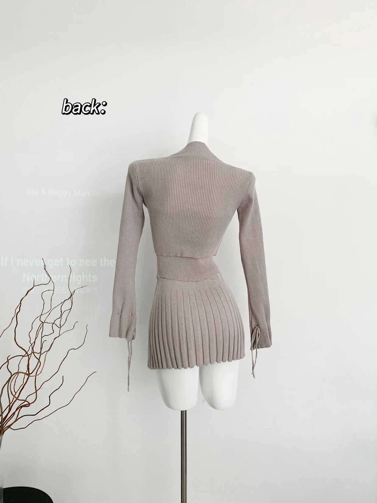 Woman Y2k Matching 3 Piece Set New Products Sweet Solid Knitted Cropped Patchwork Vest Slim Cardigan Mini Pleated Skirt Autumn
