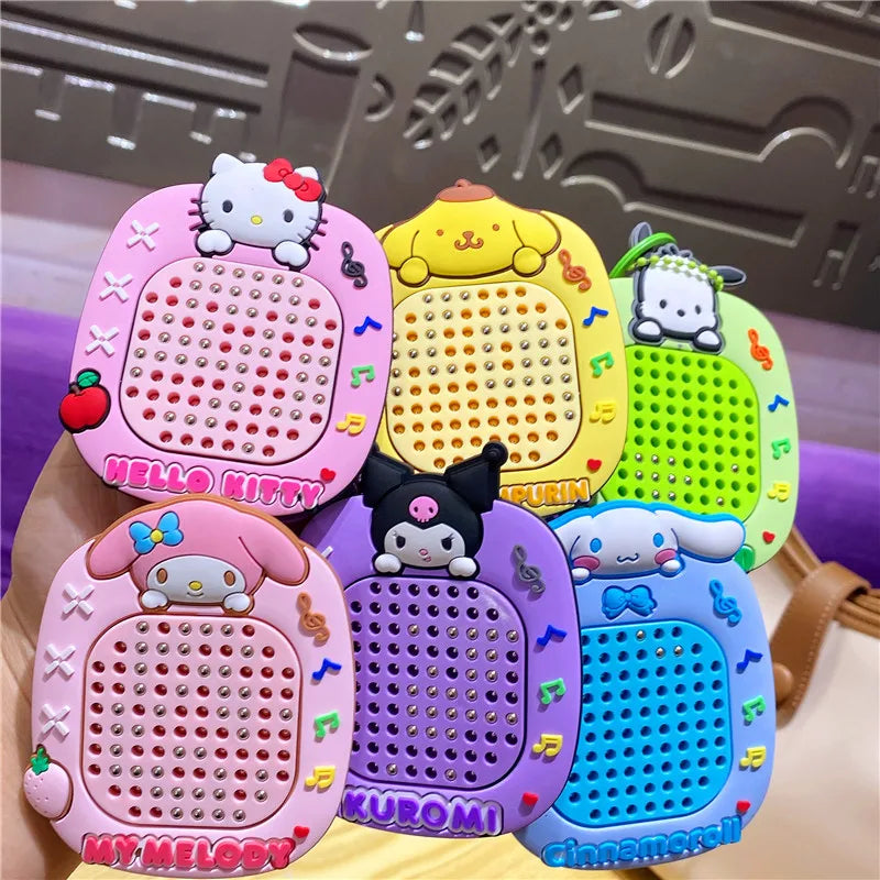 Cartoon Sanrio Hello Kitty Cute Anime Peripherals Toy Maze Decompression Healing Magnetic Suction Steel Ball Graffiti Key Chain