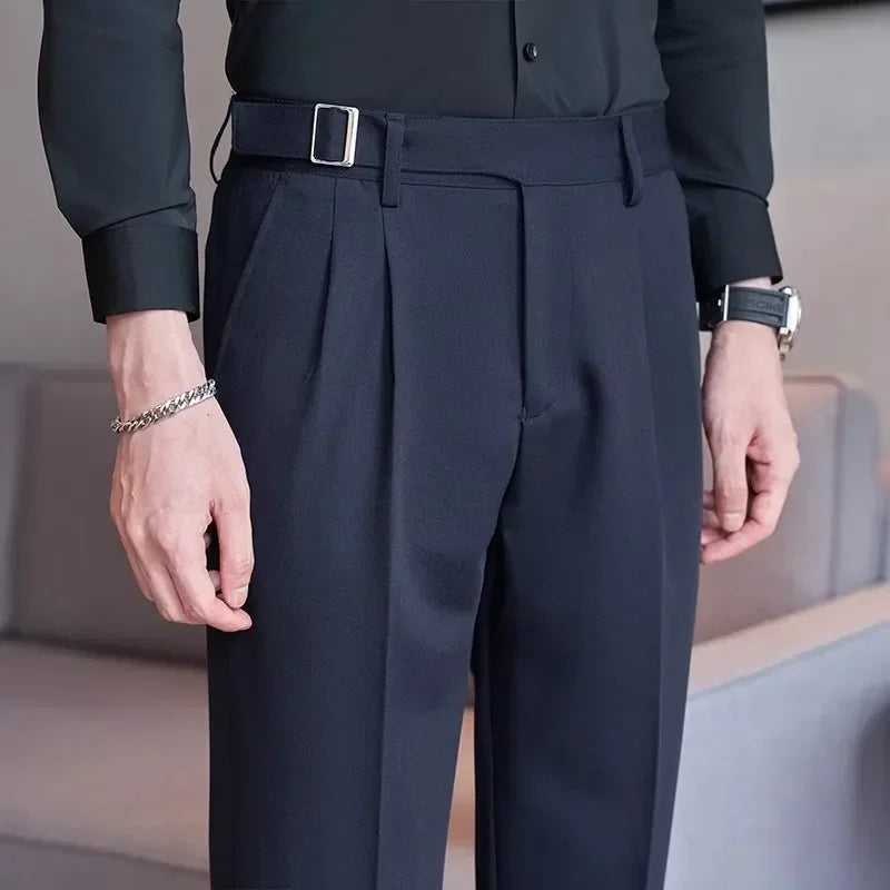 Men's Suit Pants, Fashion Slim Dress Trousers ,White Black Blue Green Pantalones Hombre Fall/Winter Male Pant, 2025 New