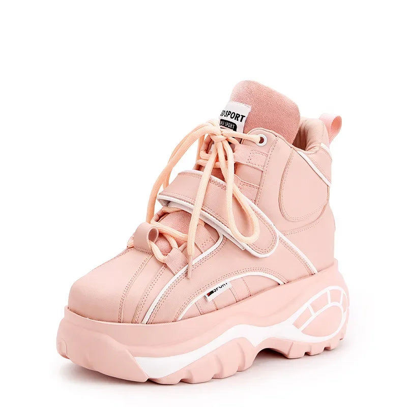Sneakers Women Heel Platform New 2023 Pumps Sneakers Female Heels Wedges Chunky Shoes for Women Luxury High Quality Women Shoes