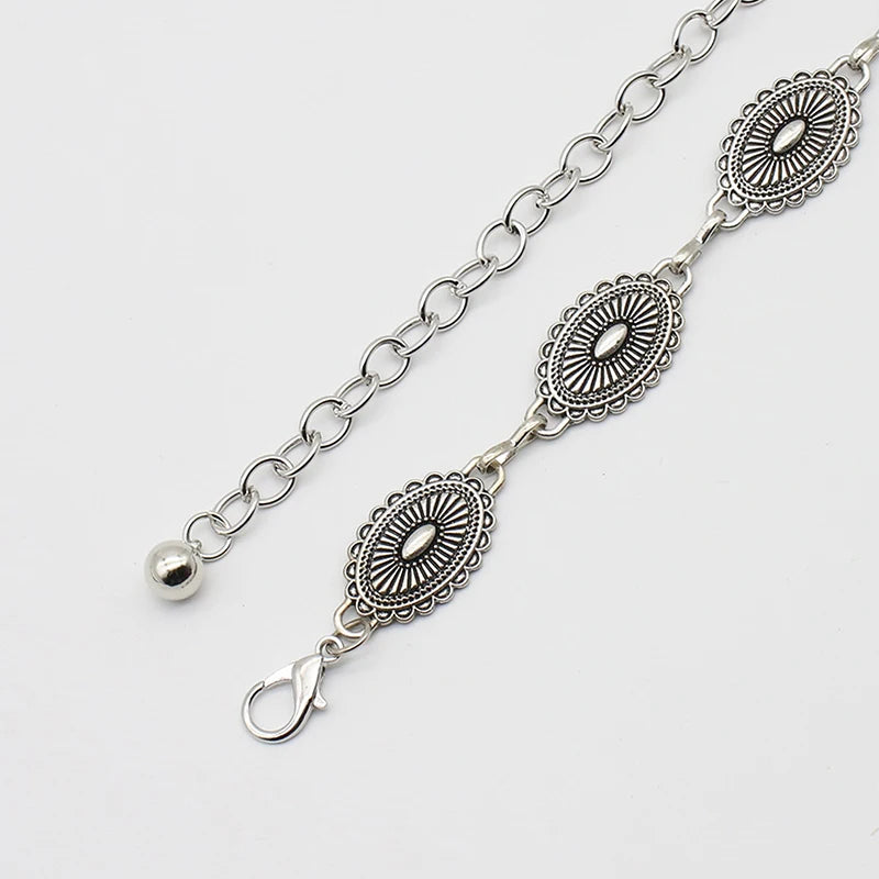 Retro Versatile Ethnic Style Metal Bohemian Waist Chain Belt For Women Fashion Sweater Chain Waist Seal Body Decor Accessories