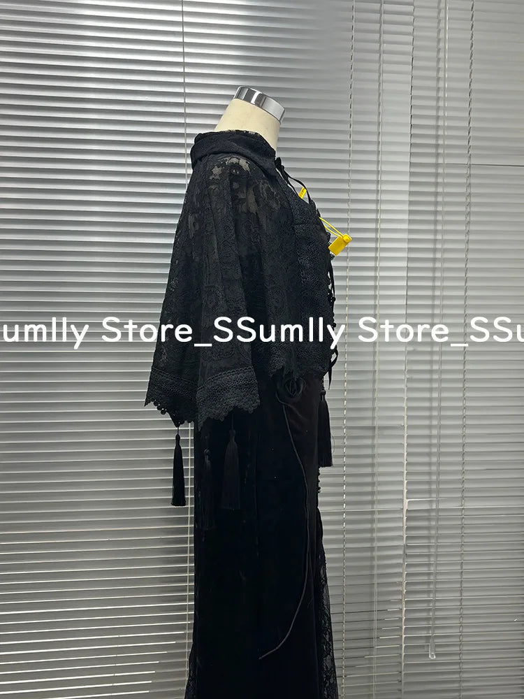 Summer Gothic Grunge Y2k Lace Dress Women Dark Academia Sexy Slim Party Dresses Korean Fashion Design Festival Long Prom Dress
