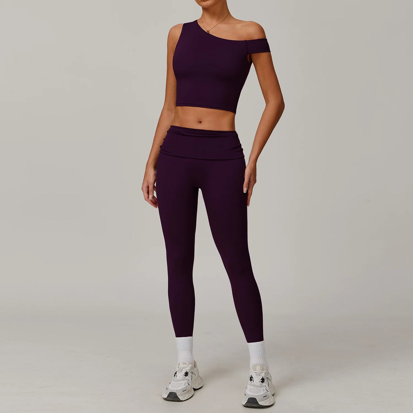 2Pcs Gym Set Sportswear Women Sports Tank Tops High Waist Stretch Flared Pant Gym Suit Fitness Clothes Activewear Workout Sets