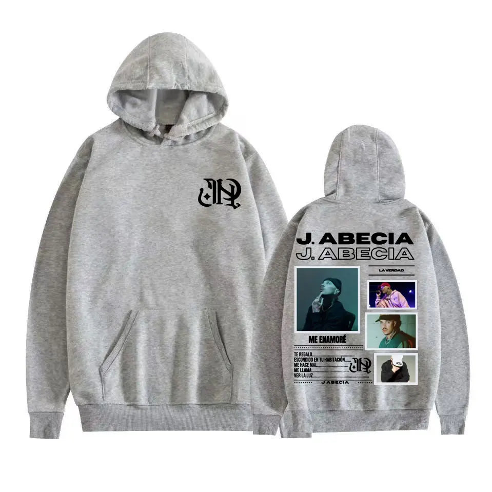Rapper J Abecia La Verdad Album Tour Hoodies Men Women Harajuku Hip Hop Music Sweatshirt Casual Long Sleeve Pullovers Streetwear